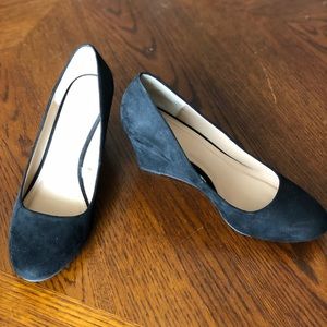 Black Velvet Wedges
